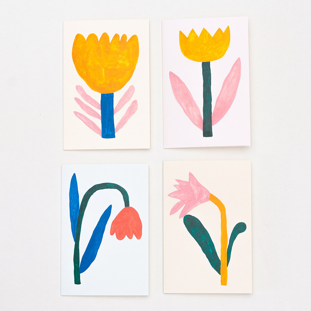 tulips greeting card set