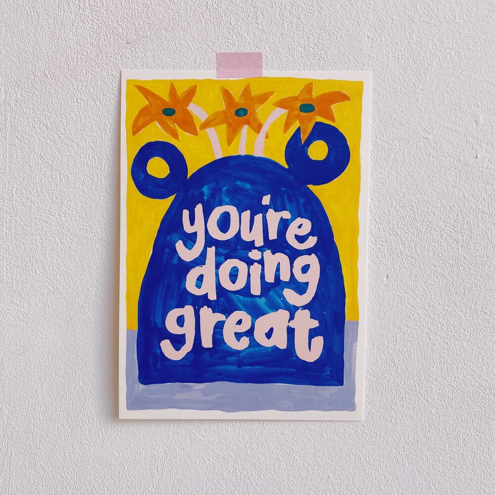 greeting card with text you're doing great